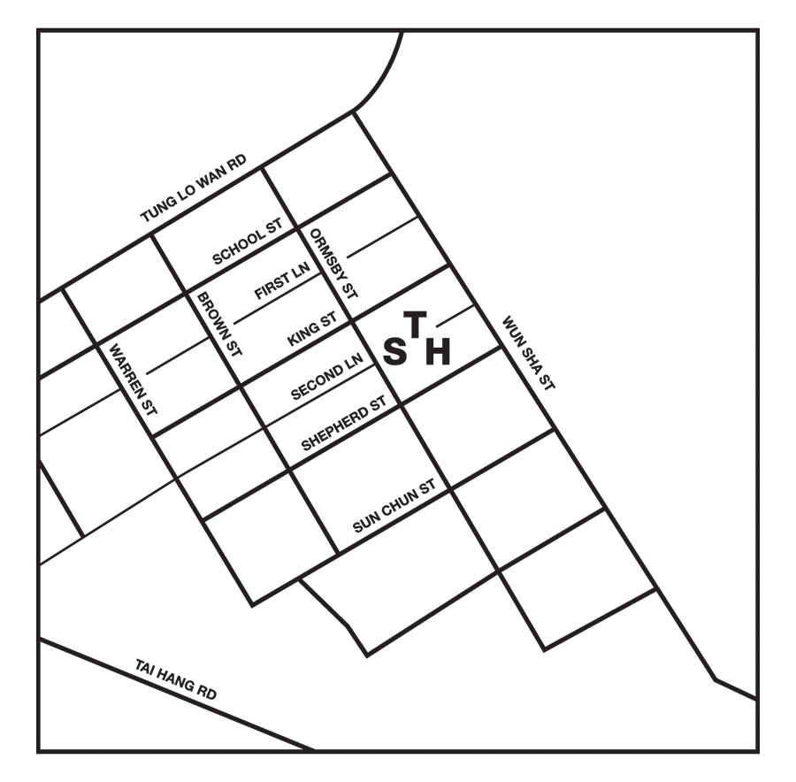Map of 4 Second Lane Tai Hang Hong Kong